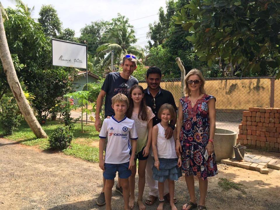 Wasantha with a UK family - Sri Lanka Tour Operators